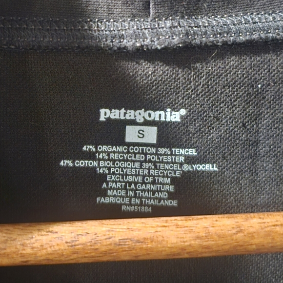 Patagonia Long Sleeve Wrap Shirt Black Midweight Organic Cotton Womens Size S - Picture 2 of 6